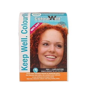 Colourwell 100% Natuurlijke haarkleur koper rood 100 Gram