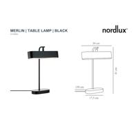 Nordlux Moderne tafellampMerlin zwart - 2412285003 - thumbnail