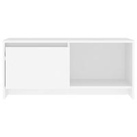 Tv-meubel 90x35x40 cm bewerkt hout wit - thumbnail