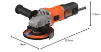 Haakse slijper Black & Decker BEG010 710 W 115 mm Mini - thumbnail