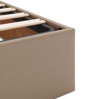 Bedframe zonder matras 140x200 cm kunstleer cappuccinokleurig - thumbnail