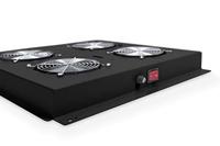 Digitus DN-19 FAN-4-B-N 19 inch 4 x Ventilator voor patchkast 1 HE Vast inbouw, Met schakelaar Geschikt voor kastdiepte: vanaf 600 mm Zwart (RAL 9005) - thumbnail