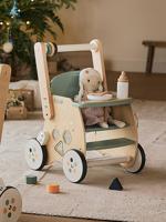 Loopstoeltje met zitje van FSC® hout groen - thumbnail