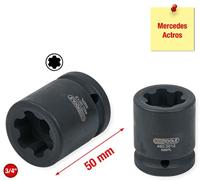 KS Tools 460.0012 Torx-E-Plus steekdop voor Mercedes, 32 EPL, 50 mm lang - thumbnail