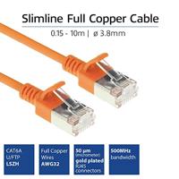 ACT Oranje 5 meter LSZH U/FTP CAT6A datacenter slimline patchkabel snagless met RJ45 connectoren - thumbnail
