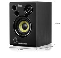 Hercules DJMonitor 32 Actieve studio monitor 7.6 cm 3 inch 30 W 1 paar - thumbnail