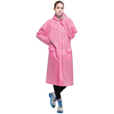 Mode volwassen lichtgewicht EVA transparante matte regenjas grote hoed met Pocket Size: M (roze)