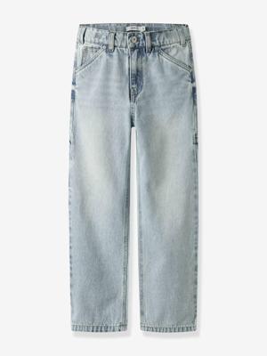 Rechte jeans in workerstijl voor jongens van NAME IT gebleekt denim