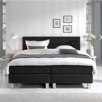 Dreamhouse - Falco Comfort Boxspring - Lederlook Zwart - 80 x 210 / zonder montage - thumbnail