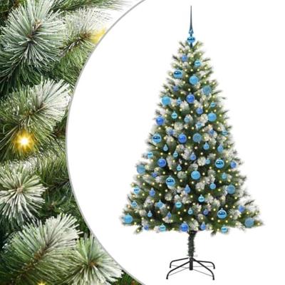 VidaXL Kunstmatige scharnierkerstboom met bedekte sneeuw 180 cm