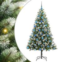 VidaXL Kunstmatige scharnierkerstboom met bedekte sneeuw 180 cm - thumbnail