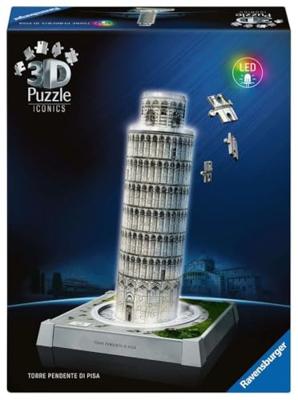 Ravensburger Iconics 3D puzzel Toren van Pisa met licht - 216 stukjes