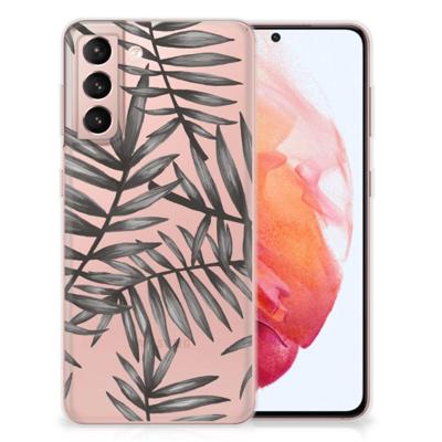 Samsung Galaxy S21 | TPU Case | Leaves Grey Samsung Galaxy S21 | TPU Case | Leaves Grey
