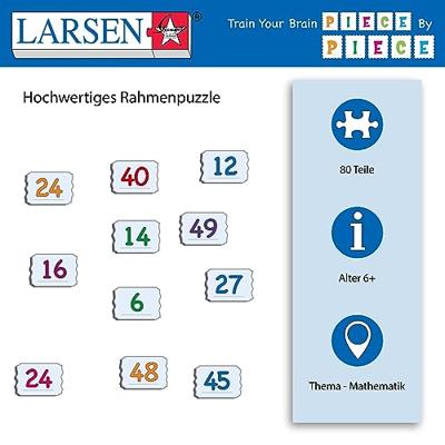 Larsen legpuzzel leren rekenen - tafels, 80st. Larsen legpuzzel leren rekenen - tafels, 80st.
