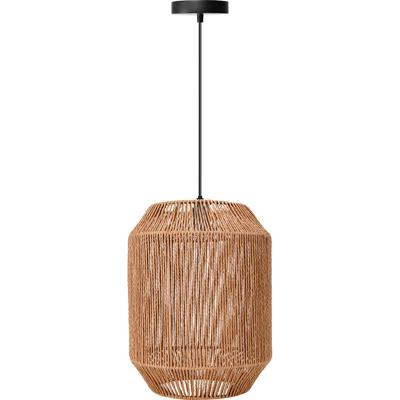 Stijlvolle LED Hanglamp - E27 Fitting - Mat Bruin Papieren Design