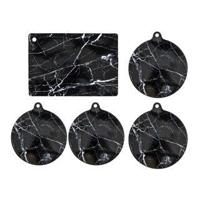 Inductie Beschermingsset 5-delig Siliconen/Zwart - thumbnail