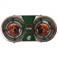 Dinner-set inclusief 2 RVS bakken 21 cm Eet-en-drinkbakken-hond Gebr. de Boon - Gebr de boon - thumbnail