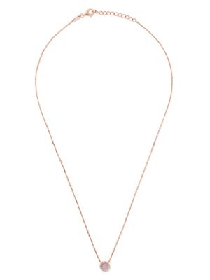 AS29 18kt rose gold Miami round diamond and pearl necklace