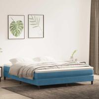Boxspringbed zonder matras 180x220 cm fluweel donkerblauw - thumbnail