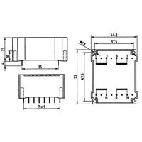 Weiss Elektrotechnik 83/234 Printtransformator 1 x 230 V 2 x 9 V/AC 6 VA 333 mA - thumbnail