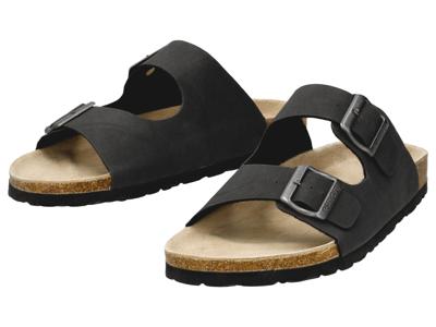 esmara Leren heren slippers (Marineblauw, 42)