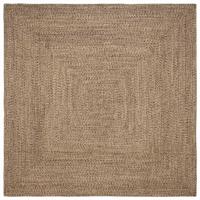 Tapijt Naturel en zwart 300 x 300 cm Jute - thumbnail