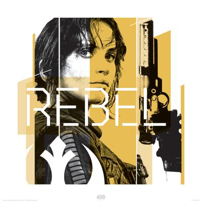 Kunstdruk Star Wars - Rogue One Jyn Rebel 40x40cm