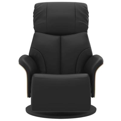 Fauteuil verstelbaar met voetensteun kunstleer zwart