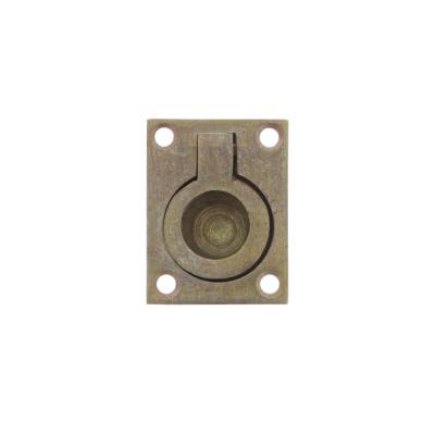 Intersteel Luikring rechthoekig 65 x 49mm messing getrommeld