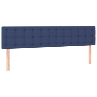 Hoofdborden 2 st 90x5x78/88 cm stof blauw