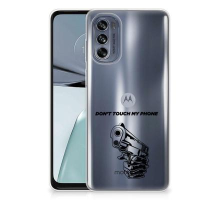 Motorola Moto G62 5G Silicone-hoesje Gun Don't Touch My Phone Motorola Moto G62 5G Silicone-hoesje Gun Don't Touch My Phone