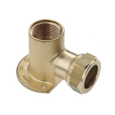 Bonfix knelkoppeling - Muurplaat - binnendraad - 3/4 x 22mm - Messing