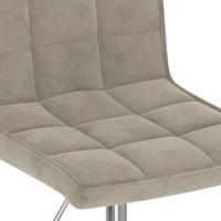 Eetkamerstoelen draaibaar 6 st fluweel lichtgrijs - thumbnail