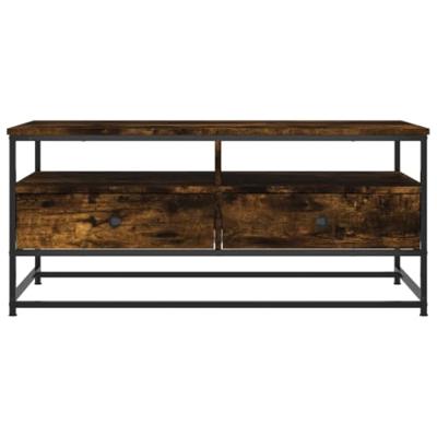 Salontafel 100x51x45 cm bewerkt hout gerookt eikenkleurig
