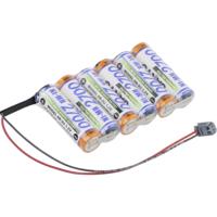 Panasonic Reihe F1x6 MPX Accupack Aantal cellen: 6 Batterijgrootte: AA (penlite) Kabel, Stekker NiMH 7.2 V 2700 mAh - thumbnail