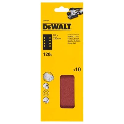 DeWALT DT8592 P120 Schuurpapier 93x230mm VE=10 - thumbnail