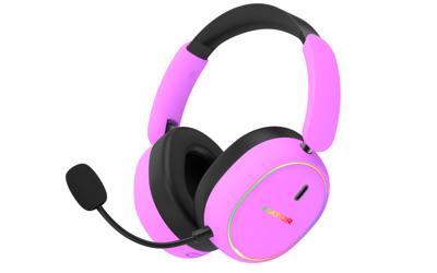 HATOR Phoenix 2 Wireless RF/BT Noise Cancelling RGB Gaming Headset Cyber Violet