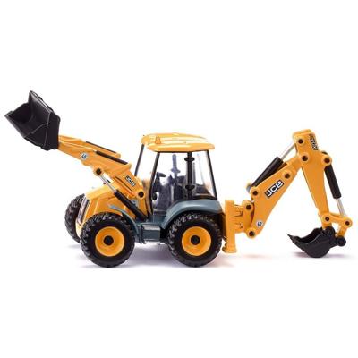 Siku JCB 4CX tractor met voor en achterlader