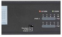 Intellinet 561303 8-Port Gigabit Ethernet PoE+ Switch met 2 RJ45-Uplink-poorten en LCD-scherm 130 W eindspan 19 inch rackmount zwart - thumbnail