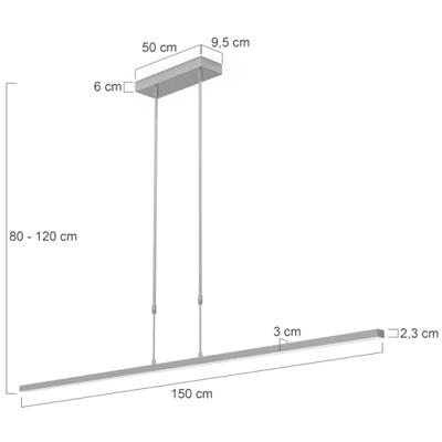 Steinhauer XXL led hanglampBande rvs - 3320ST