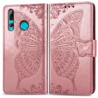 Butterfly Love bloemen reliëf horizontale Flip lederen case voor Huawei Y9 Prime (2019) met houder & kaartsleuven & portemonnee & Lanyard (Rose goud - thumbnail