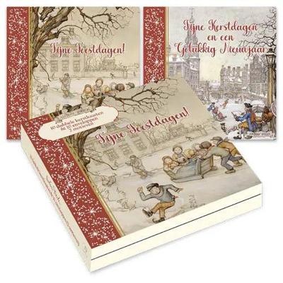 Anton Pieck Kerstkaarten Kinderen in Slee