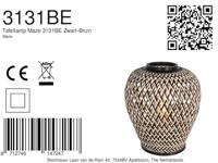 Steinhauer Zwarte bamboe tafellampMaze Ø 30cm - 3131BE - thumbnail