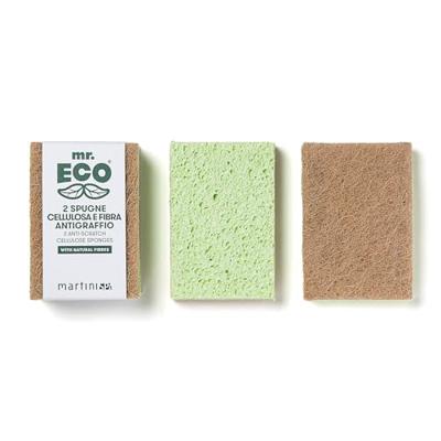 Mr. Eco schuurspons ft 9,8 x 6,8 x 2 cm, krasbestendig, pak van 2 stuks