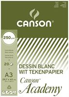 Canson tekenpapier Academy, 250 g, ft 29,7 x 42 cm, A3, blok van 20 vel - thumbnail