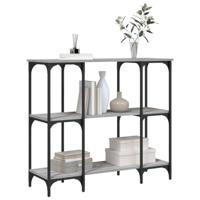 Wandtafel 102x35x90 cm bewerkt hout grijs sonoma eikenkleurig - thumbnail