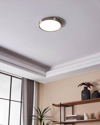 Eglo PlafonnièreZigbee Fueva-Z RVS - Ø 28,5cm - 98845