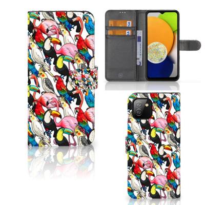 Samsung Galaxy A03 | Telefoonhoesje | Met pasjeshouder | Birds