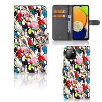 Samsung Galaxy A03 | Telefoonhoesje | Met pasjeshouder | Birds - thumbnail