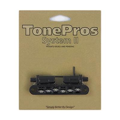 TonePros TPFR Black Metric Locking TOM Style Bridge met roller saddles